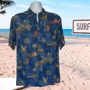 Moda Campia Moda Hawaiian Shirt Men’s Size XL|Surfboards-Tiki Drinks|Aloha Vibes